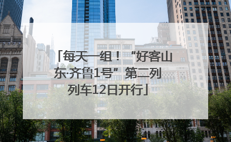 每天一组！“好客山东·齐鲁1号”第二列列车12日开行