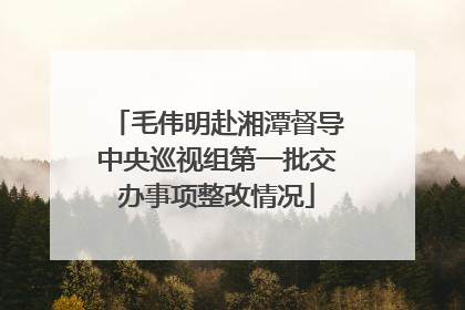 毛伟明赴湘潭督导中央巡视组第一批交办事项整改情况