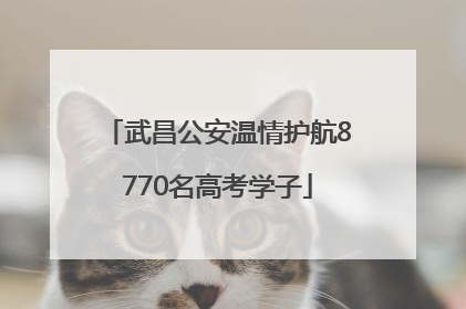 武昌公安温情护航8770名高考学子