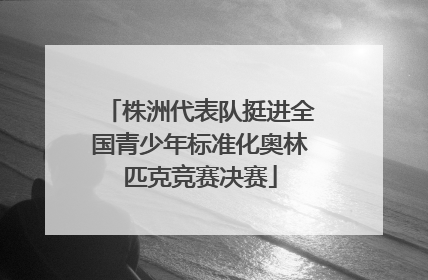 株洲代表队挺进全国青少年标准化奥林匹克竞赛决赛