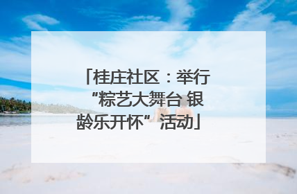 桂庄社区：举行“粽艺大舞台 银龄乐开怀”活动