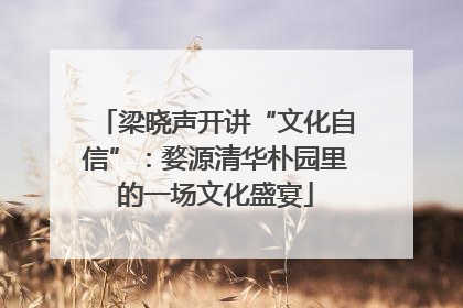 梁晓声开讲“文化自信”：婺源清华朴园里的一场文化盛宴
