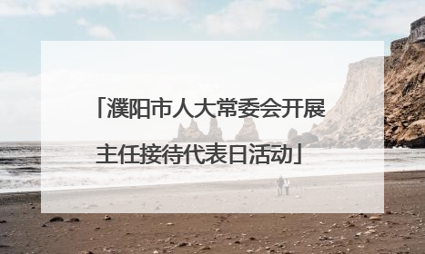 濮阳市人大常委会开展主任接待代表日活动