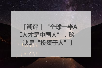 潮评丨“全球一半AI人才是中国人”，秘诀是“投资于人”