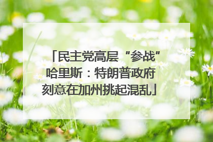 民主党高层“参战” 哈里斯：特朗普政府刻意在加州挑起混乱