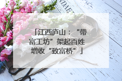 江西庐山：“带富工坊”架起百姓增收“致富桥”
