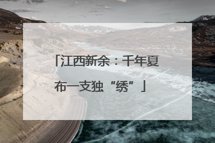 江西新余：千年夏布一支独“绣”