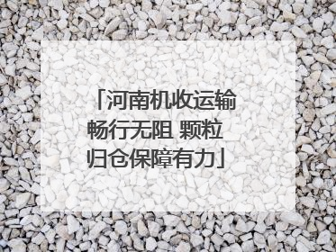 河南机收运输畅行无阻 颗粒归仓保障有力