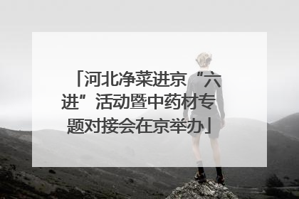 河北净菜进京“六进”活动暨中药材专题对接会在京举办