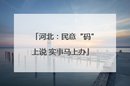 河北：民意“码”上说 实事马上办