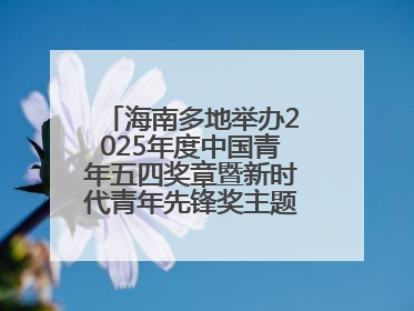 海南多地举办2025年度中国青年五四奖章暨新时代青年先锋奖主题宣讲活动