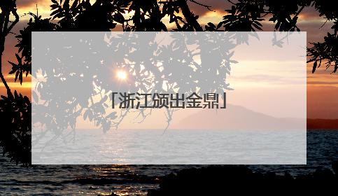 浙江颁出金鼎