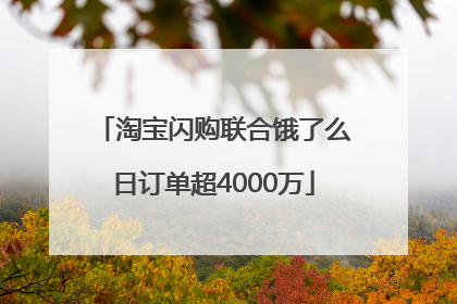 淘宝闪购联合饿了么日订单超4000万