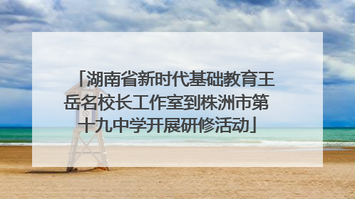 湖南省新时代基础教育王岳名校长工作室到株洲市第十九中学开展研修活动