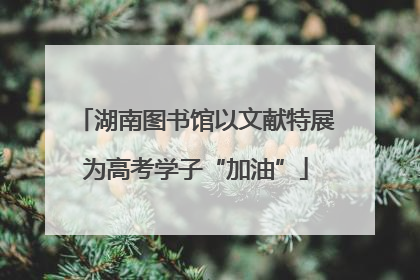湖南图书馆以文献特展为高考学子“加油”