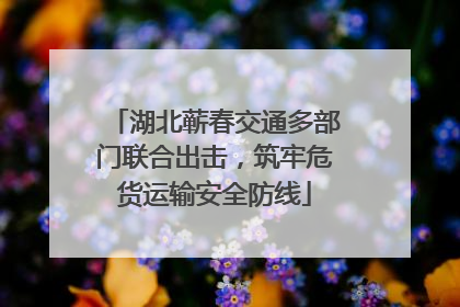 湖北蕲春交通多部门联合出击，筑牢危货运输安全防线