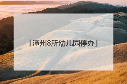 漳州8所幼儿园停办