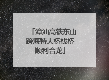 漳汕高铁东山跨海特大桥栈桥顺利合龙