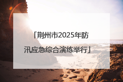 荆州市2025年防汛应急综合演练举行