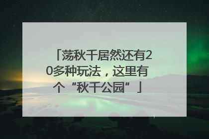 荡秋千居然还有20多种玩法，这里有个“秋千公园”