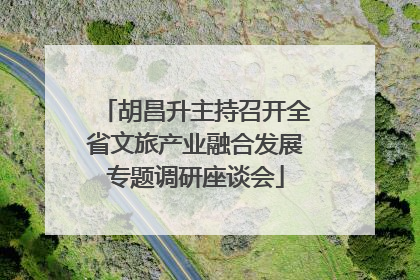 胡昌升主持召开全省文旅产业融合发展专题调研座谈会