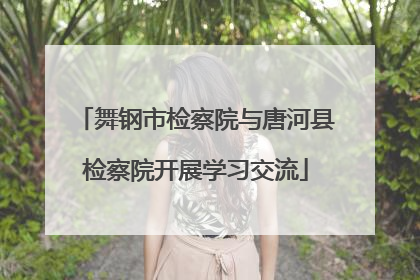舞钢市检察院与唐河县检察院开展学习交流