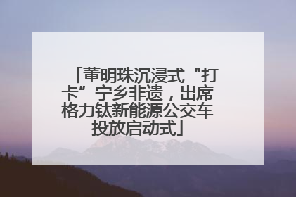 董明珠沉浸式“打卡”宁乡非遗，出席格力钛新能源公交车投放启动式