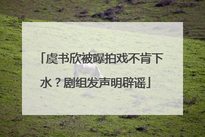 虞书欣被曝拍戏不肯下水？剧组发声明辟谣