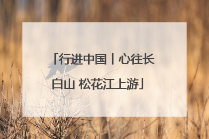 行进中国丨心往长白山 松花江上游