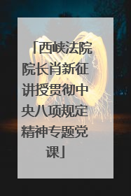 西峡法院院长肖新征讲授贯彻中央八项规定精神专题党课