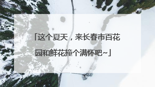 这个夏天，来长春市百花园和鲜花撞个满怀吧~