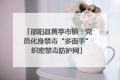 邵阳县黄亭市镇：党员化身禁毒“多面手” 织密禁毒防护网