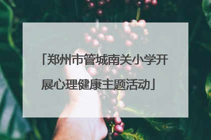 郑州市管城南关小学开展心理健康主题活动