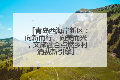 青岛西海岸新区：向新而行、向美而兴，文旅融合点燃乡村消费新引擎