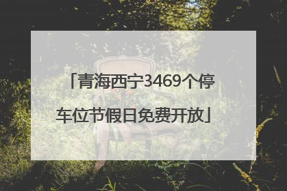 青海西宁3469个停车位节假日免费开放