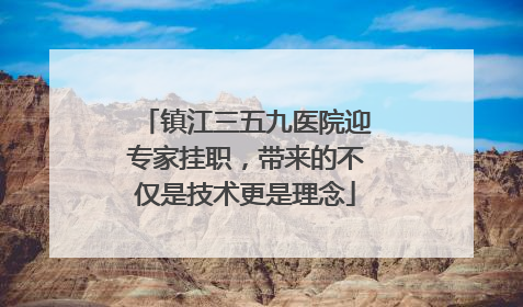 镇江三五九医院迎专家挂职，带来的不仅是技术更是理念