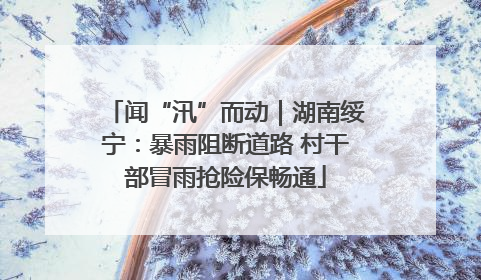 闻“汛”而动｜湖南绥宁：暴雨阻断道路 村干部冒雨抢险保畅通