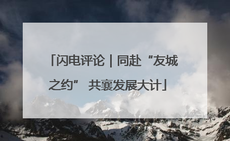 闪电评论｜同赴“友城之约” 共襄发展大计