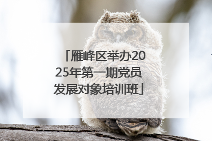 雁峰区举办2025年第一期党员发展对象培训班