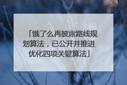 饿了么再披露路线规划算法，已公开并推进优化四项关键算法