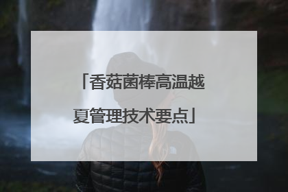 香菇菌棒高温越夏管理技术要点