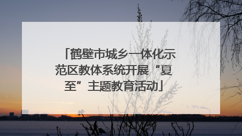 鹤壁市城乡一体化示范区教体系统开展“夏至”主题教育活动