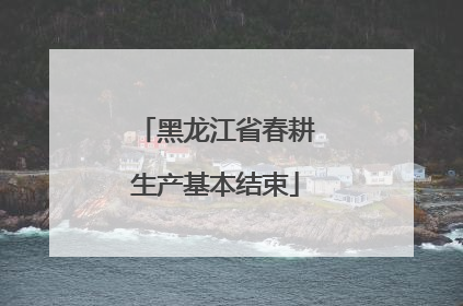 黑龙江省春耕生产基本结束