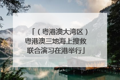 （粤港澳大湾区）粤港澳三地海上搜救联合演习在港举行
