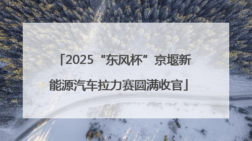 2025“东风杯”京堰新能源汽车拉力赛圆满收官