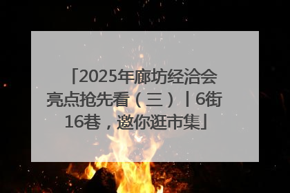 2025年廊坊经洽会亮点抢先看（三）丨6街16巷，邀你逛市集
