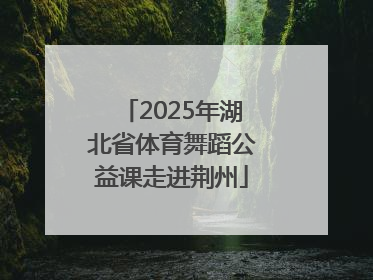 2025年湖北省体育舞蹈公益课走进荆州