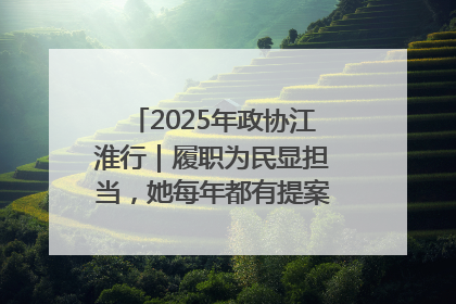 2025年政协江淮行｜履职为民显担当，她每年都有提案被评为“优秀”