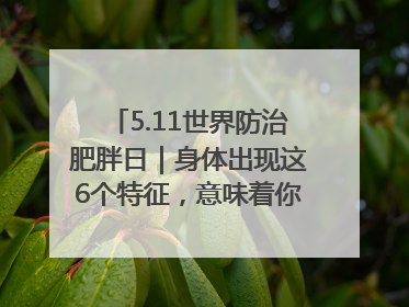 5.11世界防治肥胖日｜身体出现这6个特征，意味着你正在悄悄变瘦……
