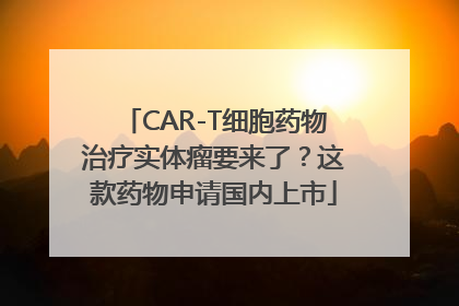 CAR-T细胞药物治疗实体瘤要来了？这款药物申请国内上市